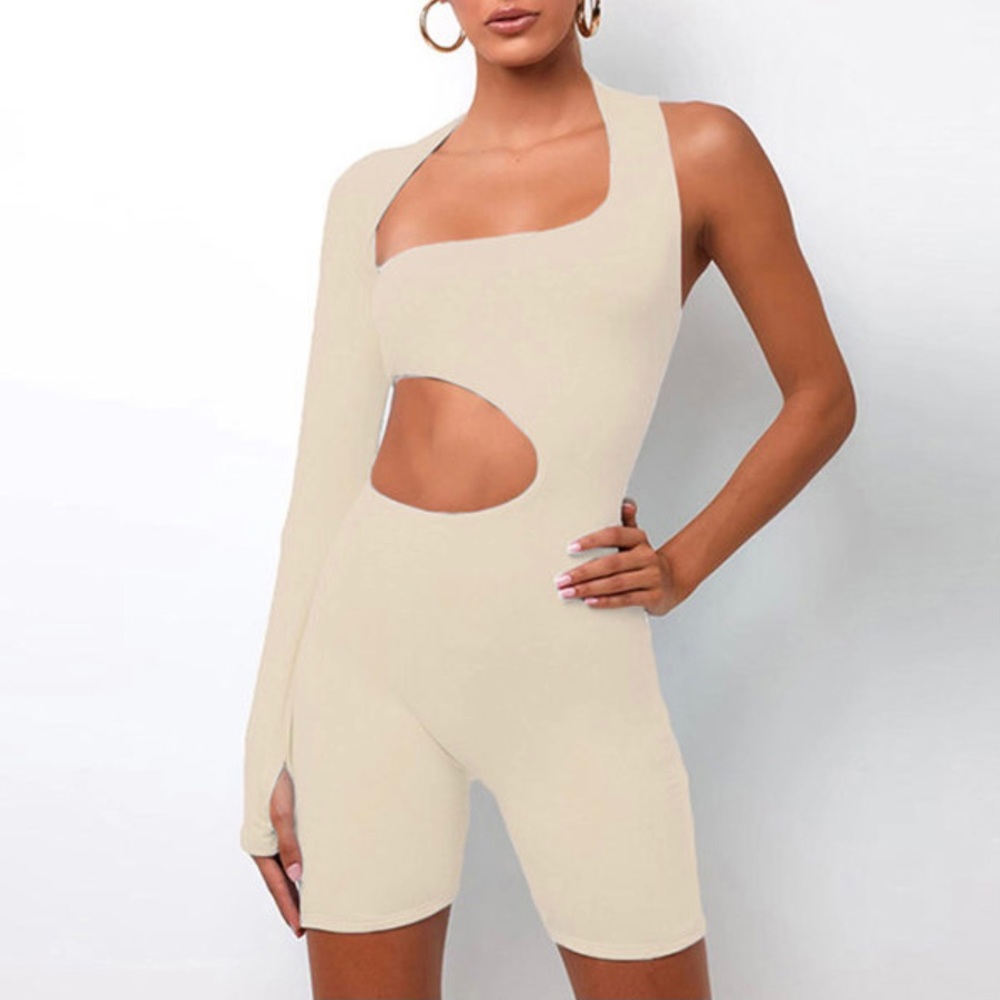 Asymmetrical Bodycon Romper